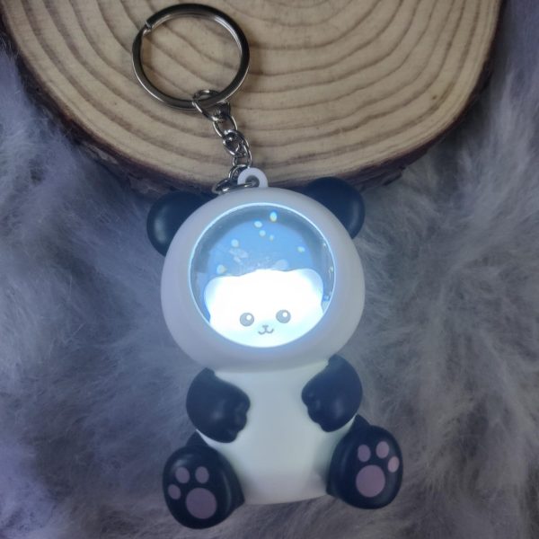 Bear In Panda Cosplay 3D Keychain With Light (Random Bear will be provided) Hot on Sale