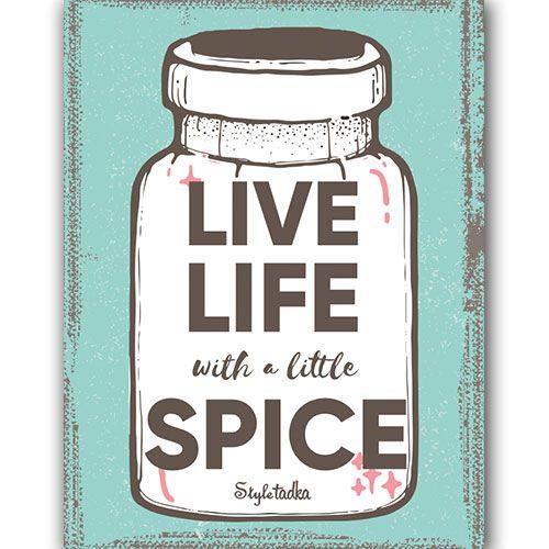 Live Life With Little Spice Fridge Magnet Hot on Sale