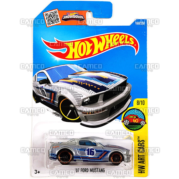 07 Ford Mustang #198 silver - 2016 Hot Wheels Supply