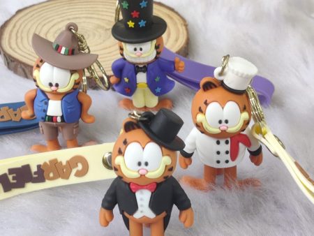 Garfield 3D Silicon Keychain With Bagcharm and Strap (Select From Drop Down Menu) Supply