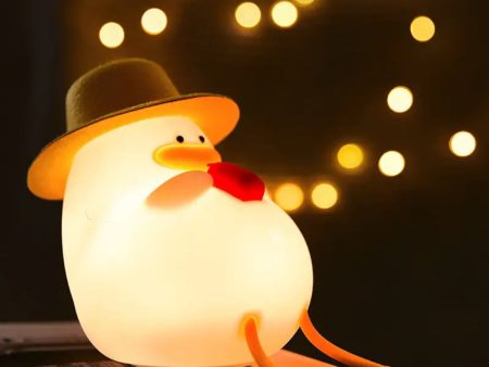 Cute Duck Colour Changing 3D Touch Silicon Lamp - USB Chargeable Online now