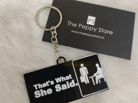 The Office Sign Engraved Keychain Sale