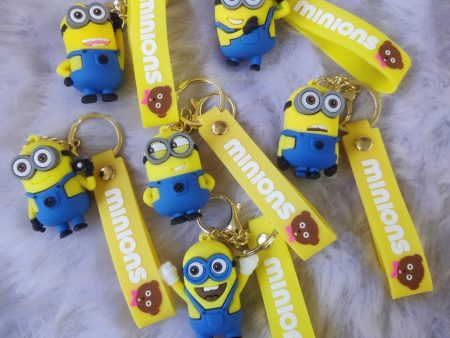 Minion 3D Silicon Keychain with Bagcharm and Strap (Select from Drop Down Menu) Discount