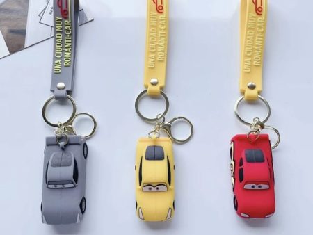 Cute Car 3D Silicon Keychain with Bagcharm and Strap (Choose From Drop Down) Online