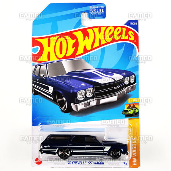 70 Chevelle SS Wagon #111 blue - 2022 Hot Wheels Fashion