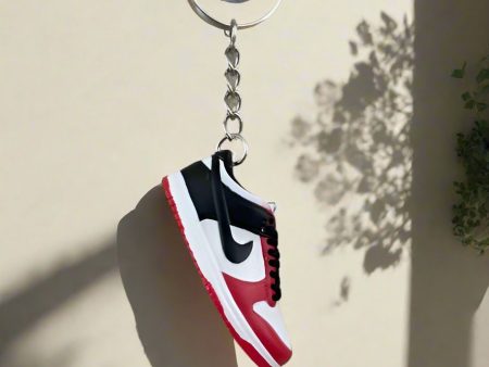 3D Sneaker Keychain - Red Black Online now