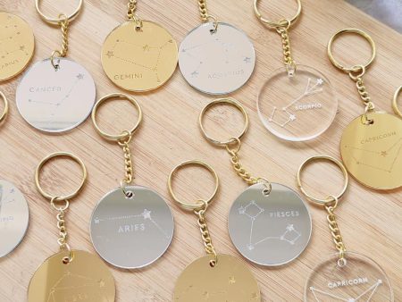 Zodiac Sign Keychain (Select From Drop Down Menu) - No Cod Allowed On This Product - Prepaid Orders Only For Discount