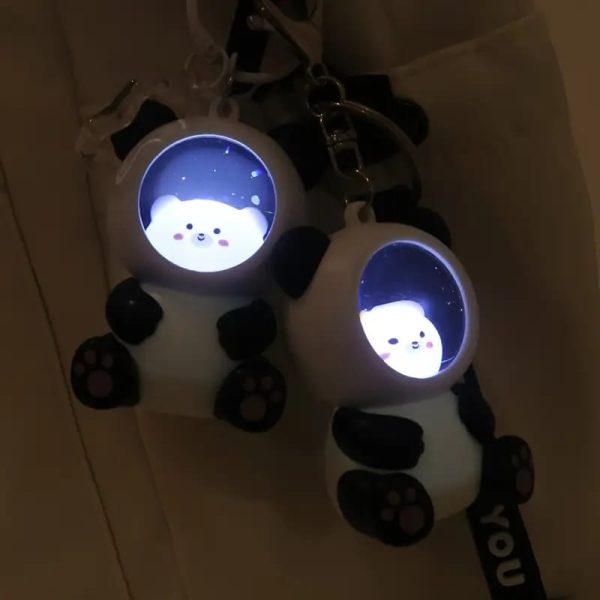 Bear In Panda Cosplay 3D Keychain With Light (Random Bear will be provided) Hot on Sale