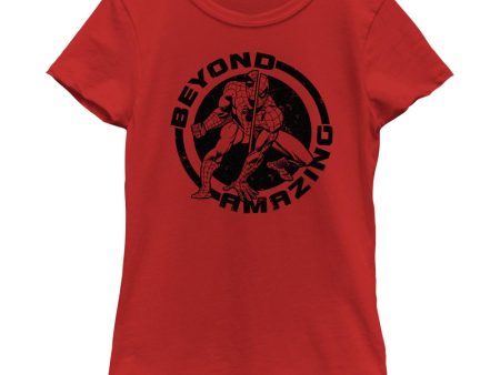 Girl s Marvel Spider-Man Beyond Amazing CIRCLE BEYOND AMAZING T-Shirt on Sale