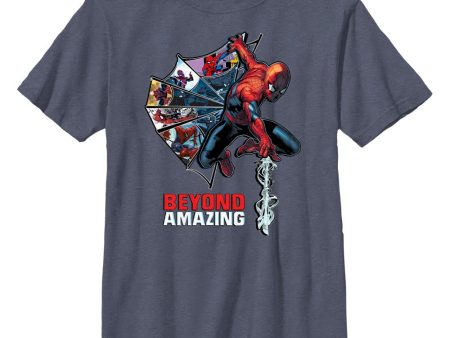 Boy s Marvel Spider-Man Beyond Amazing WEB COMIC HALF T-Shirt Online