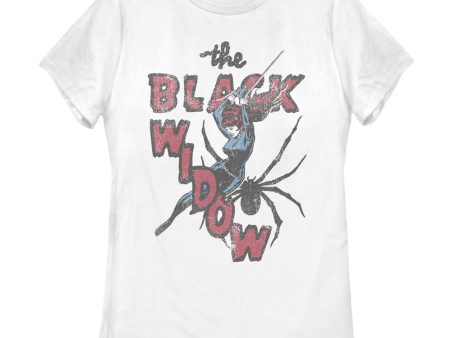 Women s Marvel THRIFTED BLACK WIDOW T-Shirt Online Hot Sale