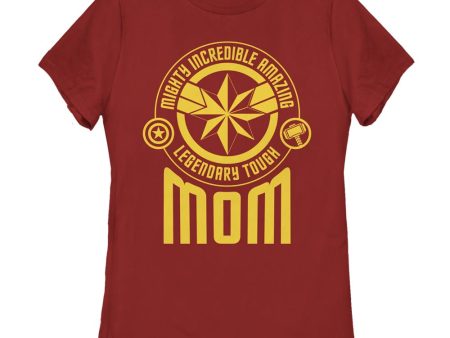 Women s Marvel Seasonal Mom Tonal Badges T-Shirt Supply