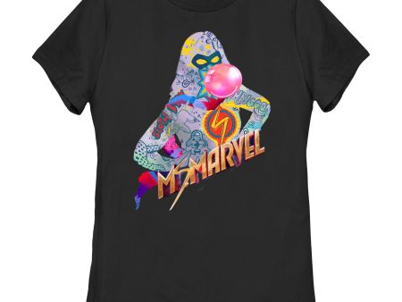 Women s Marvel Ms Marvel Marvelous Figure T-Shirt For Sale