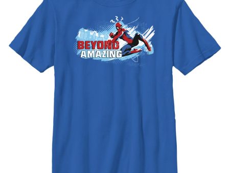 Boy s Marvel Spider-Man Beyond Amazing BEYOND SWING POSE T-Shirt Sale