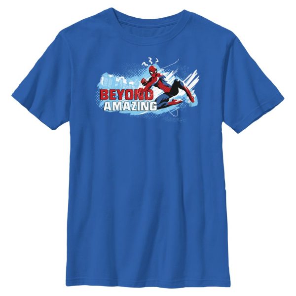 Boy s Marvel Spider-Man Beyond Amazing BEYOND SWING POSE T-Shirt Sale