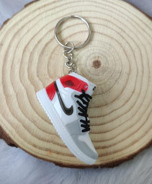 3D Sneaker Keychain - Grey Red on Sale