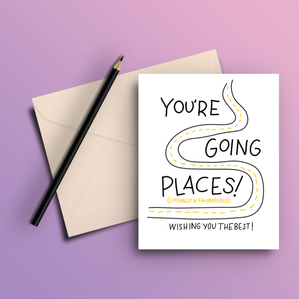 You Are Going Places - Farewell Card Cheap