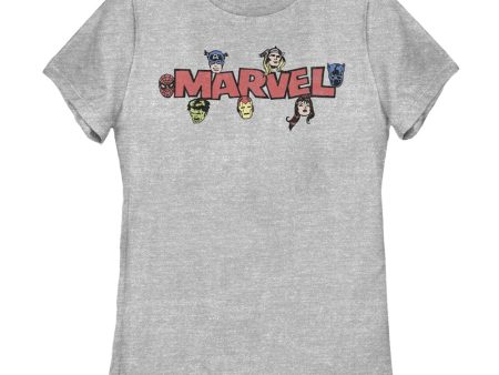 Women s Marvel VINTAGE LOGO T-Shirt Hot on Sale