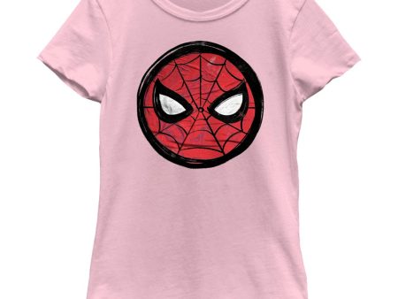 Girl s Marvel Spider-Man Beyond Amazing SPIDEY SKETCH CIRCLE T-Shirt Online