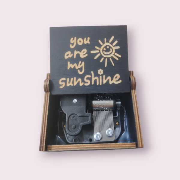 You Are My Sunshine Self-Winding Black Music Box Hot on Sale