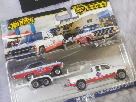 Hot Wheels 1 64 Car Culture Team Transport C Case 2024 (FLF56-9C7C) - #68  63 Chevy Nova x  88 Chevy Silverado 3500 (No Cash On Delivery) - Prepaid Orders Only Online