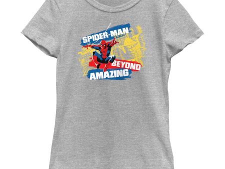 Girl s Marvel Spider-Man Beyond Amazing SPIDERMAN CITY SWING T-Shirt Supply