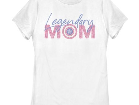 Women s Marvel Seasonal Legendary Mom Flowers T-Shirt Hot on Sale