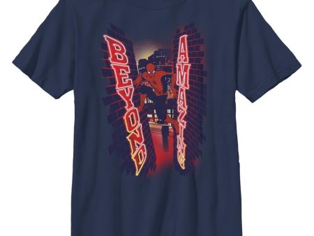 Boy s Marvel Spider-Man Beyond Amazing WALL CLIMB BEYOND T-Shirt Online now