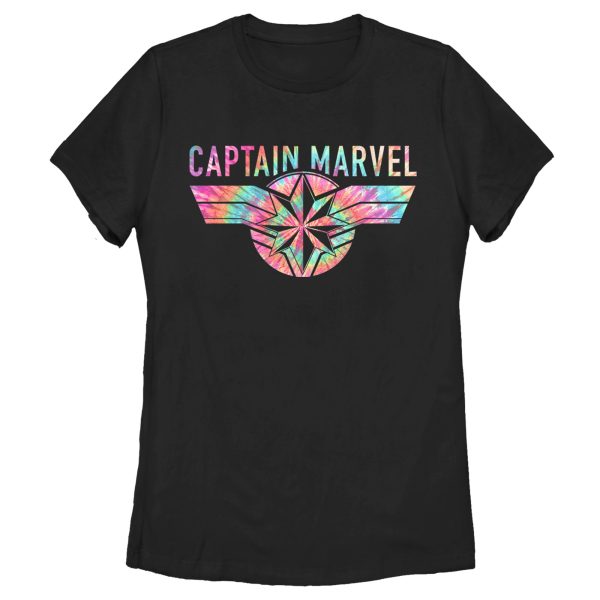 Women s Marvel Tie-Dye Captain Logo T-Shirt For Sale