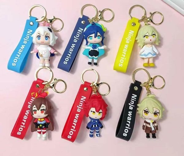 3D Silicon Keychain With BagCharm and Strap (Select From Drop Down Menu) For Sale