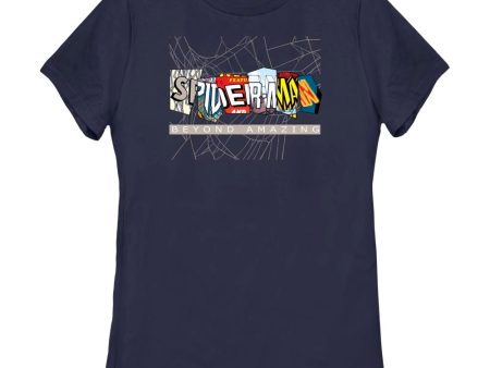 Women s Marvel Spider-Man Beyond Amazing COMIC CLIPPINGS BEYOND T-Shirt Hot on Sale