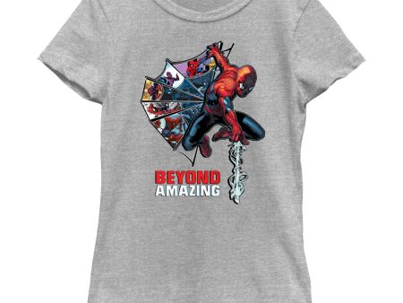 Girl s Marvel Spider-Man Beyond Amazing WEB COMIC HALF T-Shirt Supply