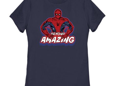 Women s Marvel Spider-Man Beyond Amazing SPIDEY POSE BEYOND T-Shirt For Cheap