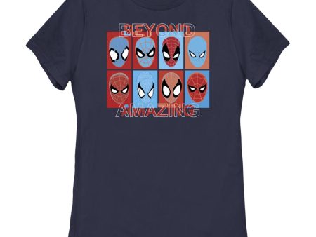 Women s Marvel Spider-Man Beyond Amazing SPIDEY SQUARES BEYOND T-Shirt Hot on Sale