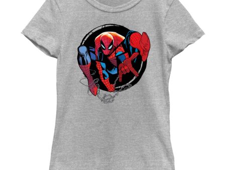 Girl s Marvel Spider-Man Beyond Amazing SPIDEY CIRCLE FORWARD T-Shirt Online Sale