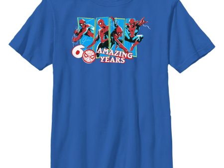 Boy s Marvel Spider-Man Beyond Amazing 60 AMAZING YEARS T-Shirt Sale