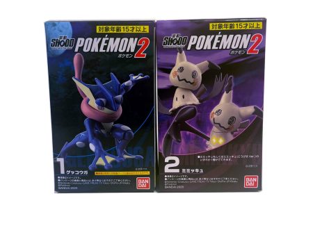 Pokémon Shodo Greninja and Mimikyu Bandai 3  Inch Figure BUNDLE LOT on Sale