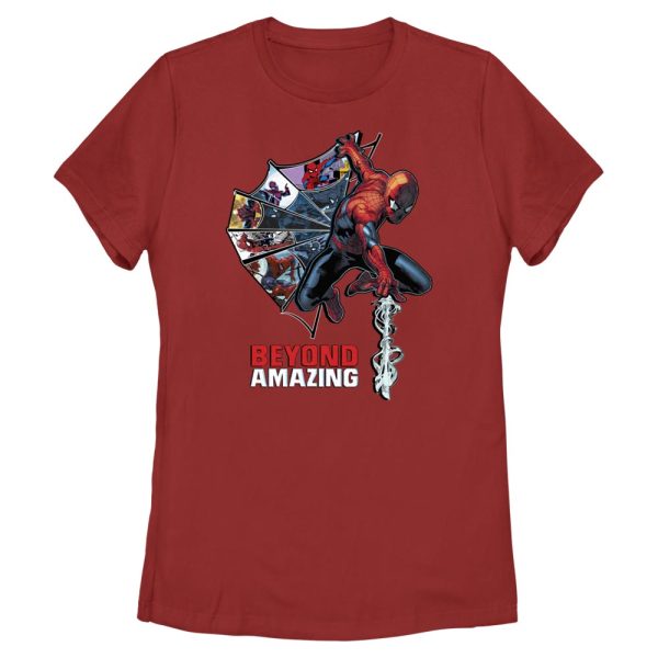 Women s Marvel Spider-Man Beyond Amazing WEB COMIC HALF T-Shirt Sale