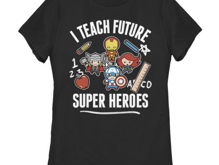 Women s Marvel Teach Future Supers T-Shirt For Cheap