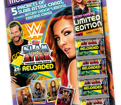 WWE Slam Attax Reloaded 2020 - Multi-pack with one Becky Lynch Limited Edition card! Online Sale