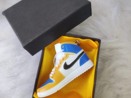 3D Sneaker Keychain - Yellow Blue For Discount