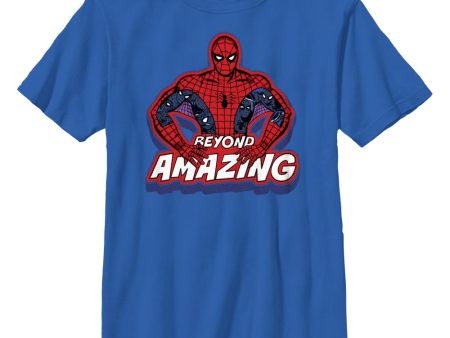 Boy s Marvel Spider-Man Beyond Amazing SPIDEY POSE BEYOND T-Shirt Discount