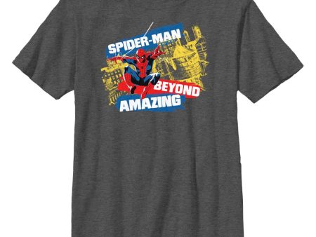 Boy s Marvel Spider-Man Beyond Amazing SPIDERMAN CITY SWING T-Shirt Fashion