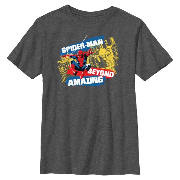 Boy s Marvel Spider-Man Beyond Amazing SPIDERMAN CITY SWING T-Shirt Fashion