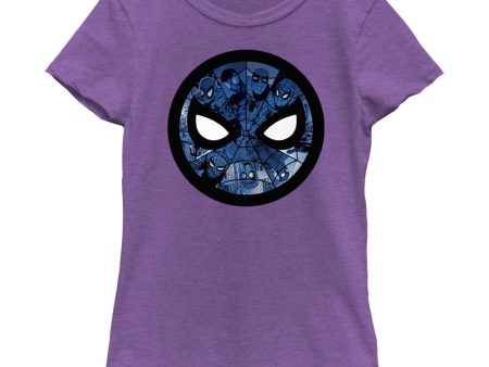 Girl s Marvel Spider-Man Beyond Amazing MASK CIRCLE SPIDEYS T-Shirt For Cheap