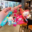 Cute Hello Kitty Cat 3D Silicon Keychain with Bagcharm and Strap (Choose From Drop Down) For Discount