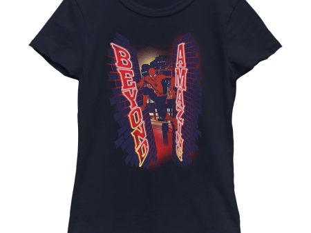 Girl s Marvel Spider-Man Beyond Amazing WALL CLIMB BEYOND T-Shirt For Cheap