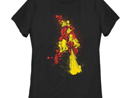 Women s Marvel IronMan InkSplotches T-Shirt For Discount