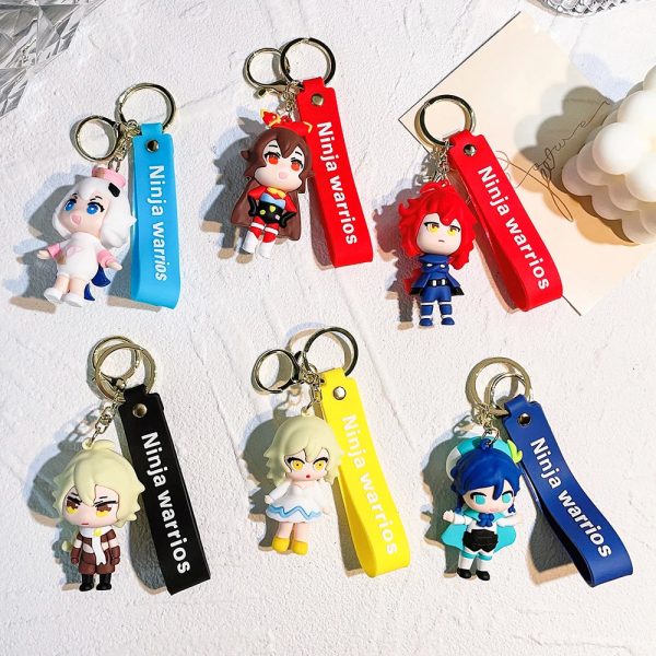 3D Silicon Keychain With BagCharm and Strap (Select From Drop Down Menu) For Sale