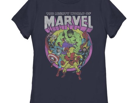 Women s Marvel Neon Group T-Shirt Discount